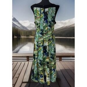 VTG 70s Sole Dione Studio Colorful Tunic Scoop Neck  Arts Hawaii‎ Dress USA - XL